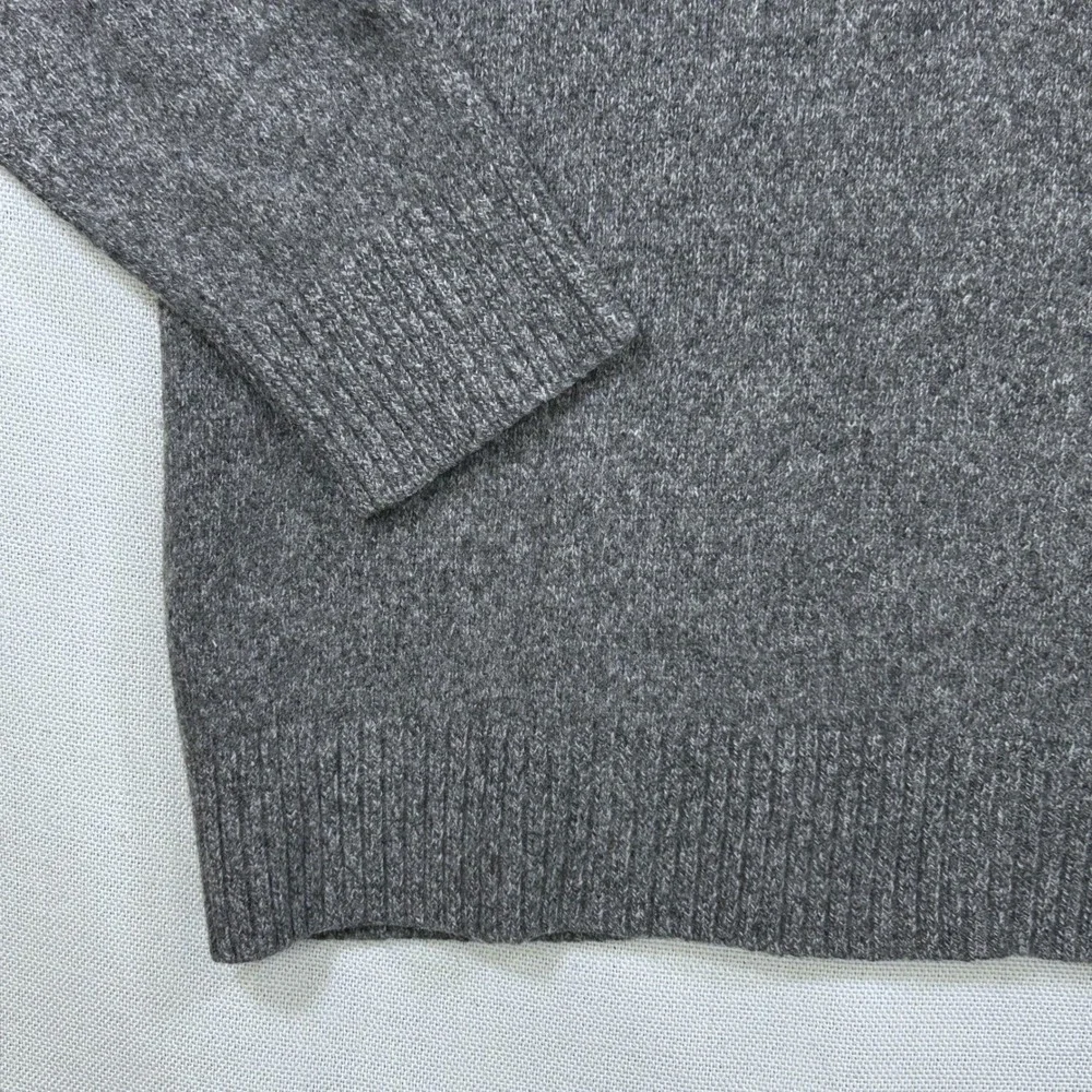 Banana Republic‎ Quarter Zip Sweater Mens XL Gray Italian Yarn Wool Pullover Y2K